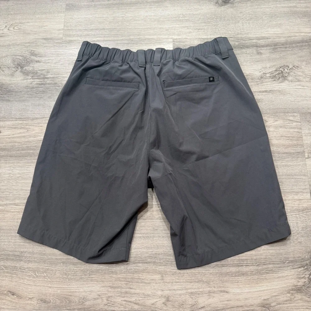 Banana Republic Mens Performance Shorts Gray 34 Ripstop Elastic Waist